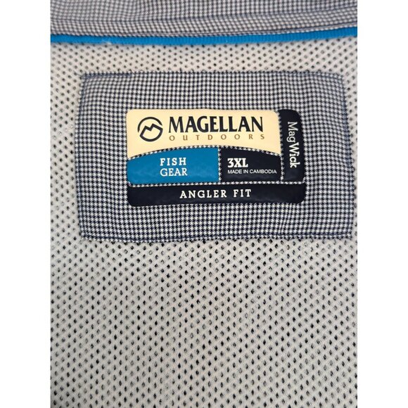 Magellan Outdoors Fish Gear Angler Fit Mag Wick Short Sleeve Vented Shirt Sz 3XL - Picture 9 of 9
